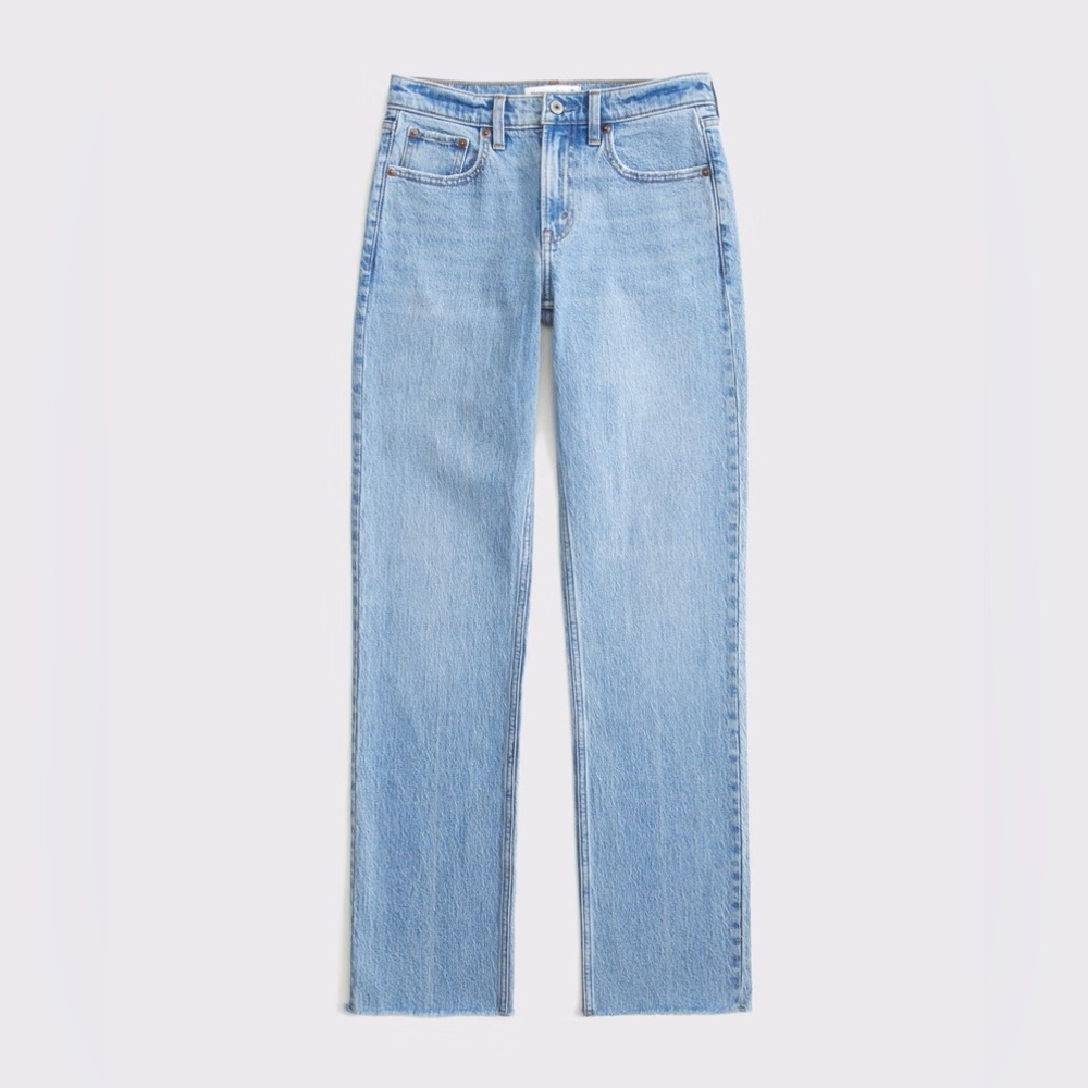 Abercrombie & Fitch The Straight Mid Rise Jeans